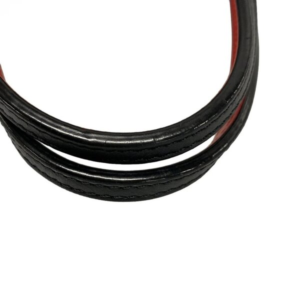 Auth CHRISTIAN LOUBOUTIN Cabata E/W - Black Red Leather Tote Bag - Picture 8 of 16